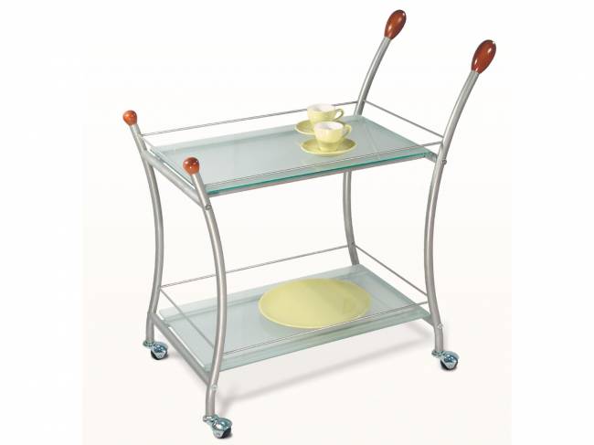 Стол сервировочный Поло металлик/ матовое