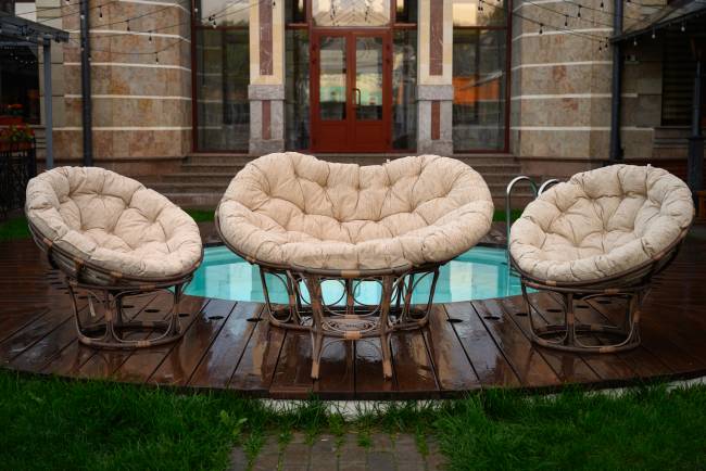 ТЕРРАСНЫЙ КОМПЛЕКТ Mamasan + Papasan + Стол (Какао)