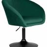 Кресло дизайнерское DOBRIN EDISON BLACK, зеленый велюр (1922-9)