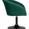 Кресло дизайнерское DOBRIN EDISON BLACK, зеленый велюр (1922-9)