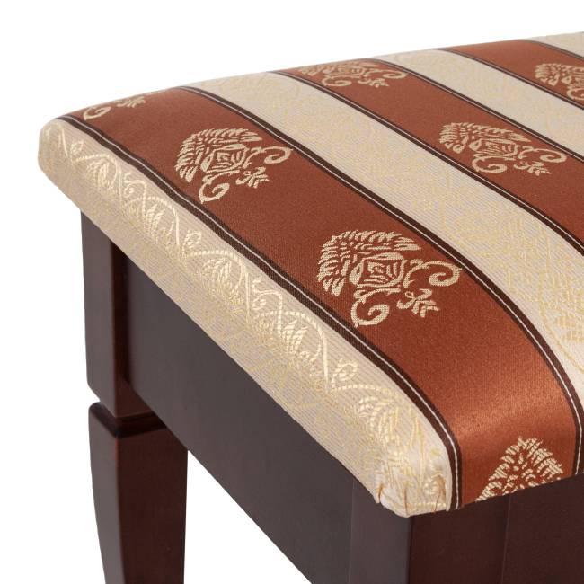 Банкетка Ретро М с ящиком средне-коричневый, ткань полоса коричн.