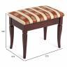 Банкетка Ретро М с ящиком средне-коричневый, ткань полоса коричн.