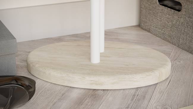 Вешалка Калифорния Напольная, дуб беленый/белый