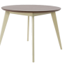 Стол обеденный круглый Сканди К100, слоновая кость/орех Стол обеденный круглый Сканди К100, слоновая кость/орех