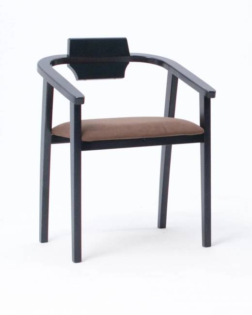 Стул-кресло Челси ПМ чёрный/коричневый