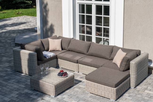 "Лунго" трансформирующаяся лаунж-зона из искусственного ротанга, цвет бежевый "Лунго" трансформирующаяся лаунж-зона из искусственного ротанга, цвет бежевый