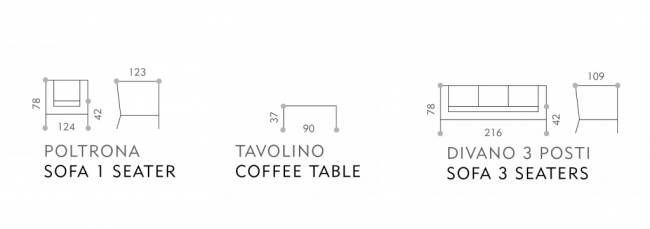 Комплект мягкой мебели Mone тик, бежевый