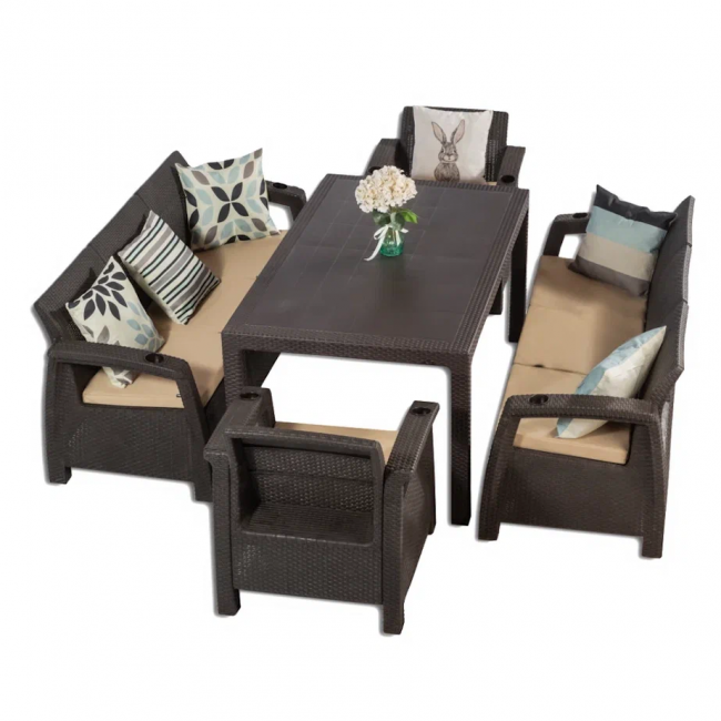 Комплект мебели YALTA BIG FAMILY SOFA 8 SET