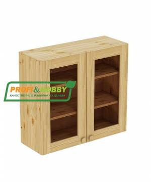 Шкаф навесной 800 х 300 х 720 под стекло, сосна, без покраски