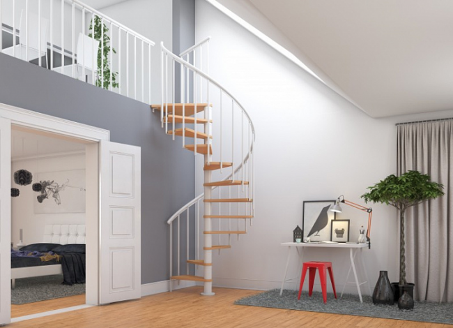 Винтовая лестница Montreal Classic d140 Белый