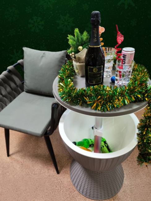 Стол пластиковый мини-бар Belle Cool Bar тортора Ø485х575/821 мм