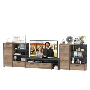 Два комода с одним ящиком и дверкой и ТВ-тумба Трувор цвет дуб гранж песочный/интра