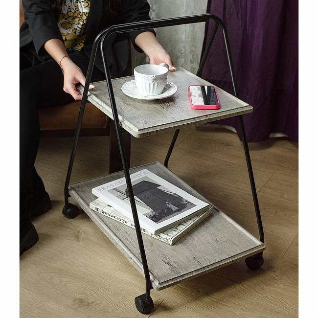 Стол сервировочный Милн черный/серый шпат