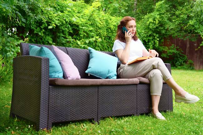 АРИЗОНА / ARIZONA b:rattan, Диван трехместный, венге (3-х местная подушка)