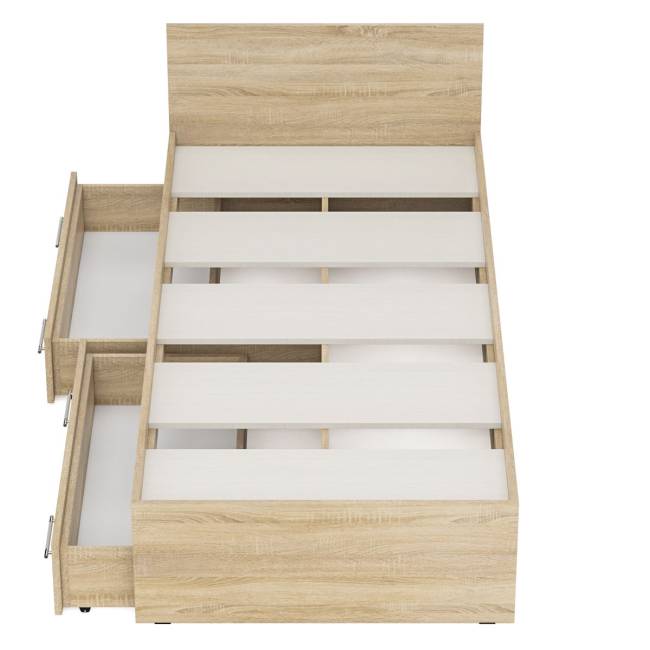 Кровать с ящиками Стандарт 0900 цвет дуб сонома