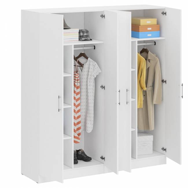 Два 2-х створчатых шкафа для одежды Стандарт цвет белый