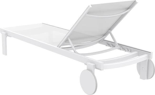 Шезлонг-лежак металлический Casablanca белый 1900х740х310 мм
