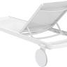 Шезлонг-лежак металлический Casablanca белый 1900х740х310 мм