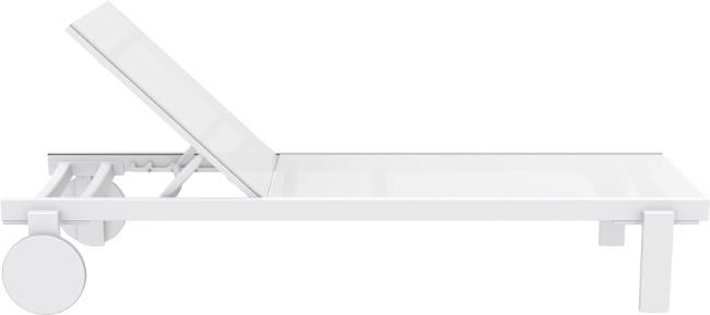 Шезлонг-лежак металлический Casablanca белый 1900х740х310 мм