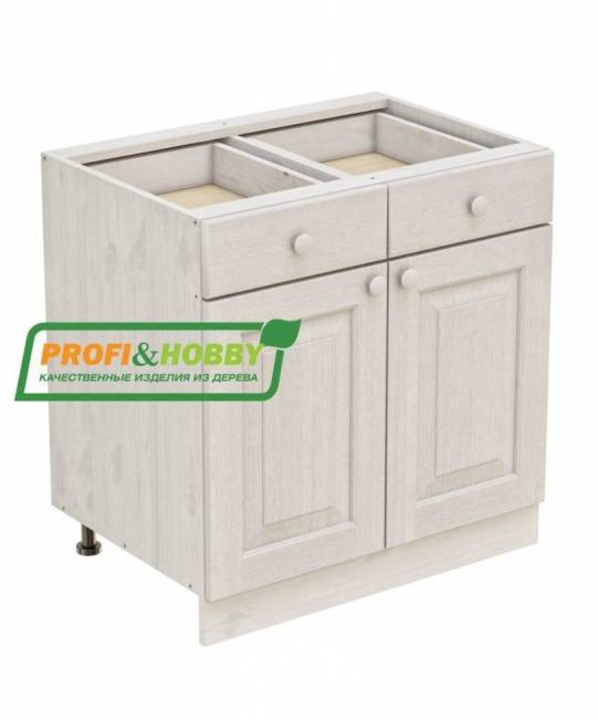 Тумба 2 двери, 2 ящика 800 х 560 х 720 сосна, без покраски