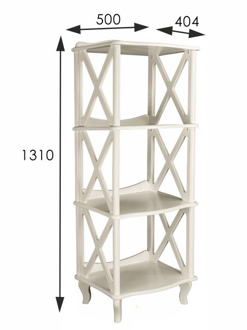 Этажерка-стеллаж Джульетта 3 уровня, дуб шампань Л