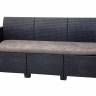 АРИЗОНА / ARIZONA b:rattan, Диван трехместный, антрацит (3-х местная подушка)