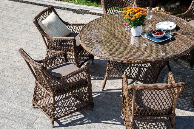 "Латте" плетеное кресло из искусственного ротанга, цвет коричневый