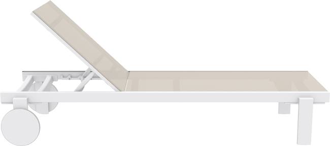 Шезлонг-лежак металлический Casablanca белый, бежевый 1900х740х310 мм