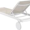 Шезлонг-лежак металлический Casablanca белый, бежевый 1900х740х310 мм