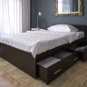 Кровать с ящиками Стандарт 1200 цвет венге