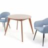 Стол Сканди К 100 орех с креслами Пичч велюр синий Стол Сканди К 100 орех с креслами Пичч велюр синий