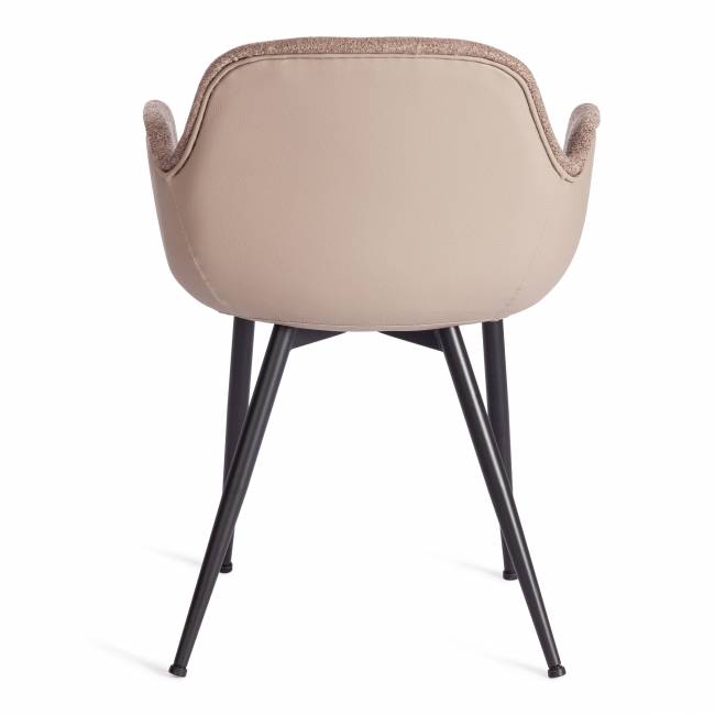 Кресло Валентино/Valentino (мод.PC45-2)/1 шт. в упаковке металл/экокожа/ткань, 55х58х81см, коричневый /чёрный Brown (коричневый)/чёрный металл/экокожа/ткань