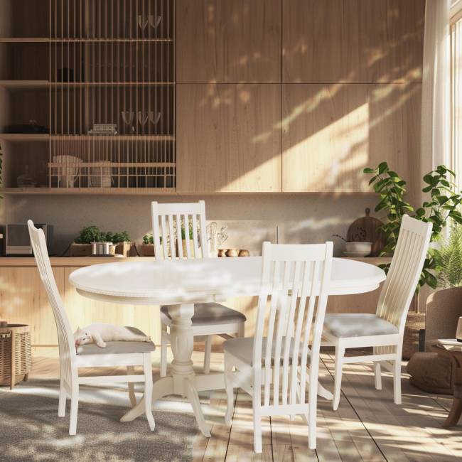 Стул Дольче/Dolce мягкое сиденье бук, 40х46х100см, айвори вайт, велюр тенерифе алтимейт грей белый бук