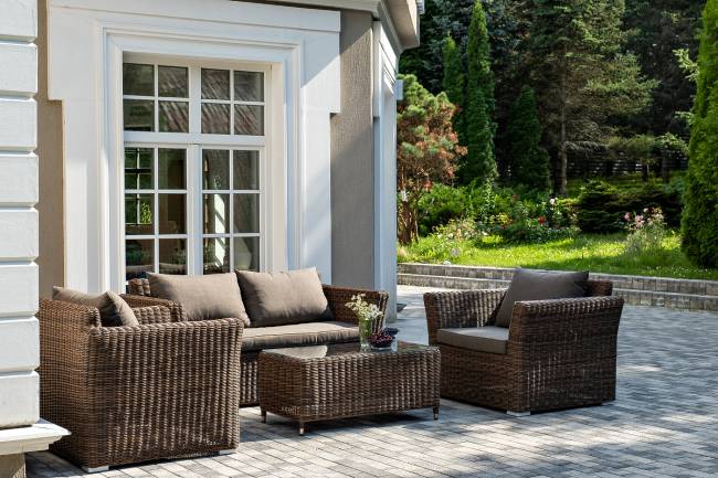 "Капучино Сингл" лаунж-зона из искусственного ротанга, цвет коричневый