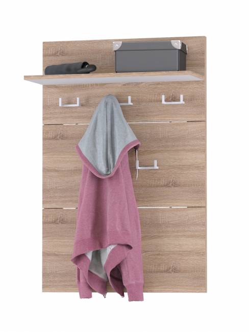 Вешалка для верхней одежды Куба Полка 10.122 цвет дуб сонома/белый премиум