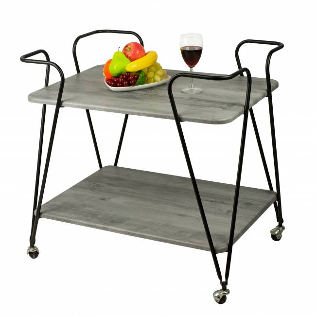 Стол сервировочный Эстер черный/орех гикори grey Стол сервировочный Эстер черный/орех гикори grey