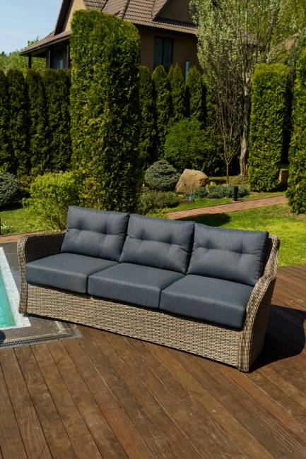 Диван 3-х местный "Венеция", коричневый