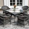 "Сицилия" обеденная группа плетеная, цвет графит