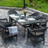 "Амароне" обеденная группа из искусственного ротанга на 6 персон, цвет графит "Амароне" обеденная группа из искусственного ротанга на 6 персон, цвет графит