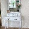 Туалетный стол Малонн Ави с секретером и зеркалом Белый