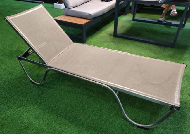 Шезлонг-лежак металлический Ankara тортора 1920х650х870 мм