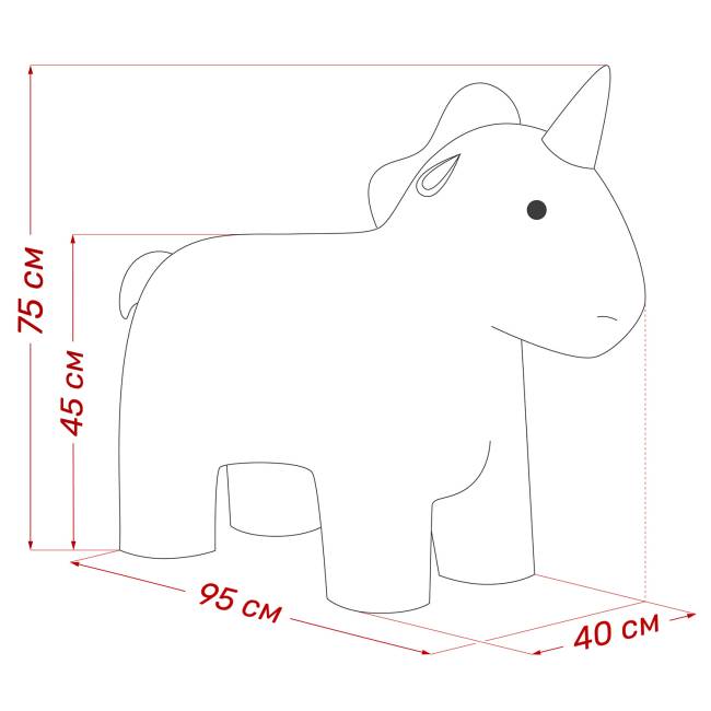 Пуф Leset Единорог Премиум Omega 30, компаньон Enigma 24