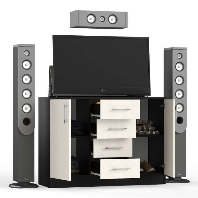 Комод СВК № 2, цвет венге/дуб лоредо