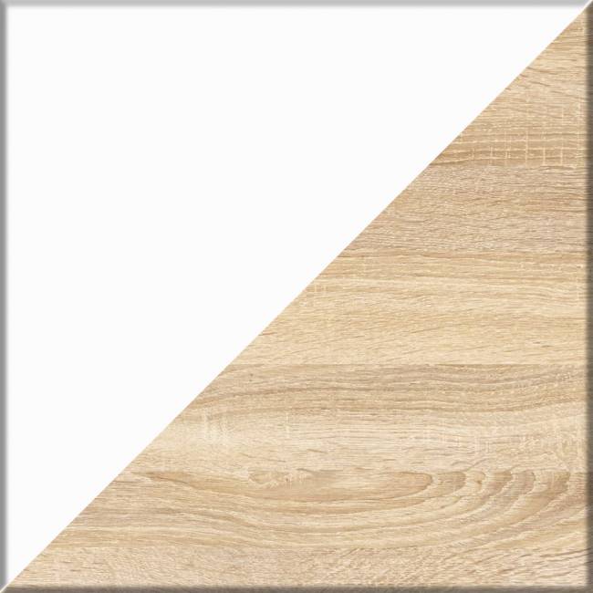 Стол компьютерный Мори МС-1 левый цвет дуб сонома/белый