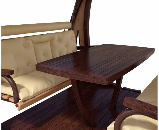 Качели садовые "Валенсия Х2" Премиум (лиственница)