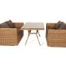 "Мокко" обеденная группа плетеная из ротанга, цвет соломенный
