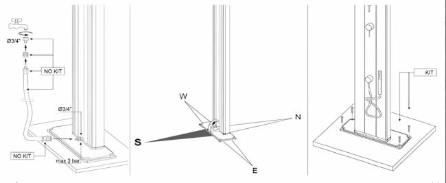 Душ солнечный Happy One F 100 зеленый 165х225х2100 мм