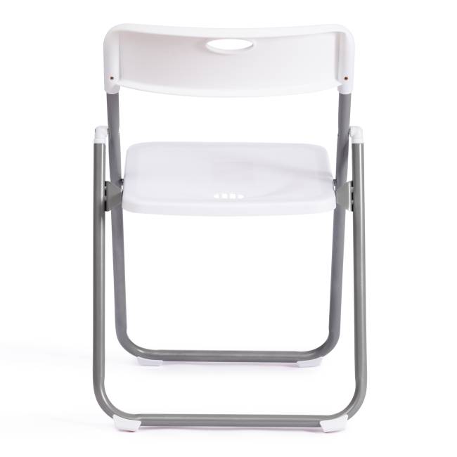 Стул складной Фолдер/Folder (мод.3017H) каркас: металл, сиденье/спинка: пластик, 49х46.5х73.5см, белый/серый  (Комплект из 6 шт.) белый, серый каркас: металл, сиденье/спинка: пластик