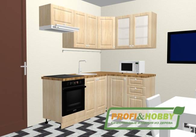 Кухня 2 х 1.4 х 2.14 м, массив сосны, без покраски Кухня 2 х 1.4 х 2.14 м, массив сосны, без покраски