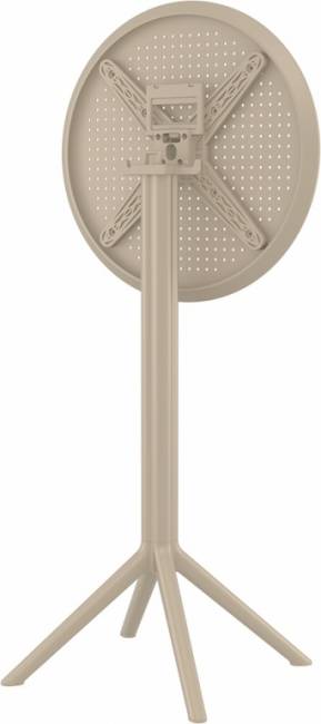 Стол пластиковый барный складной Sky Folding Bar Table 60 бежевый Ø600х1080 мм